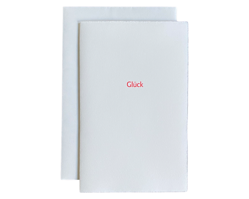 Büttenkarte " Glück "