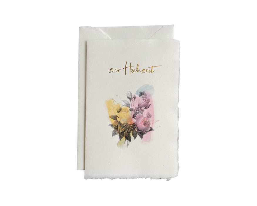 Anlasskarte Hochzeit „zur Hochzeit Blumen“