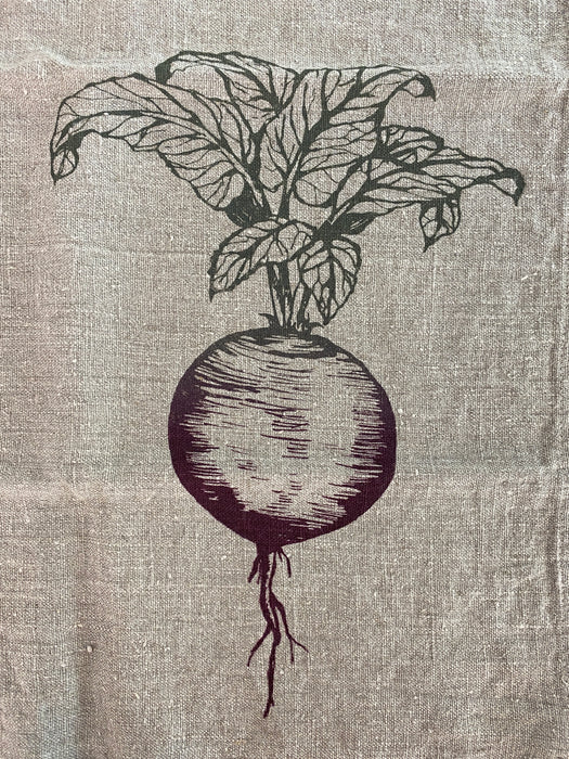 Geschirrtuch Leinen Natur, Rote Beete, Irisdruck