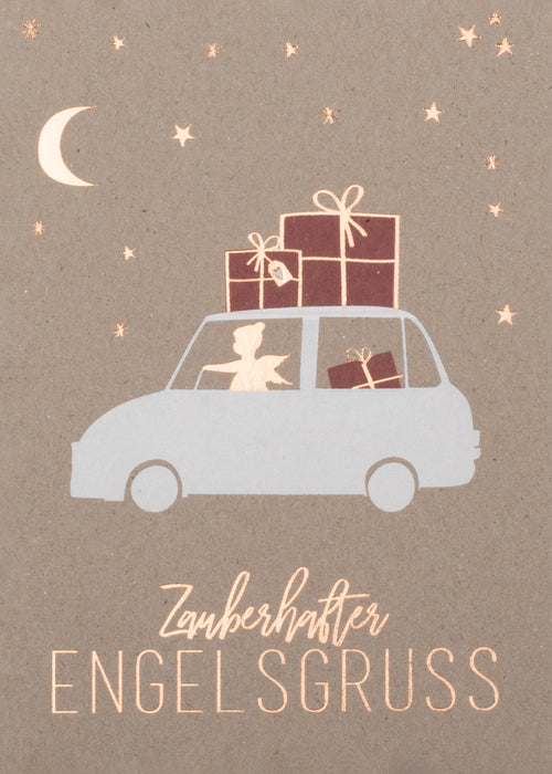 Weihnachtsautokarte " Zauberhafter Engelsgruss "