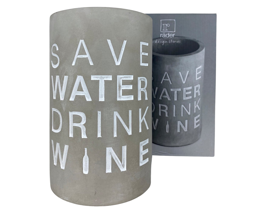 Flaschenkühler "Save Water Drink Wine"