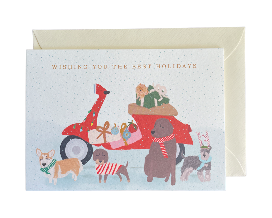 Weihnachtskarte „Wishing you the Best Holidays“