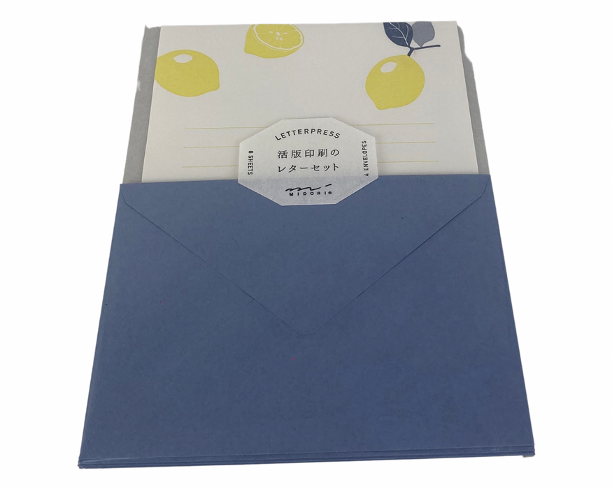 Briefpapier mit Zitronen