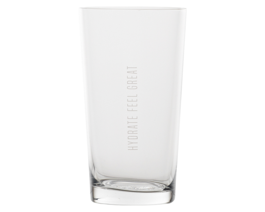 Wasserglas "Hydrate feel great"