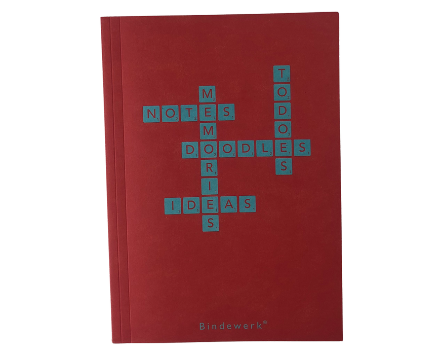 Notizbuch "rotes Kreuzworträtsel"