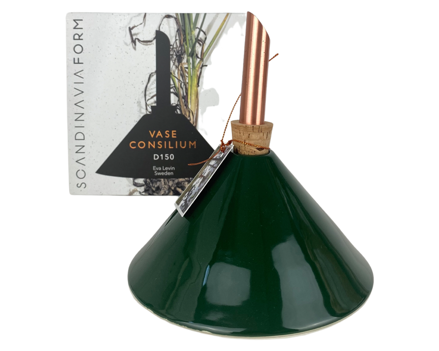 Vase "Consilium" dunkelgrün L