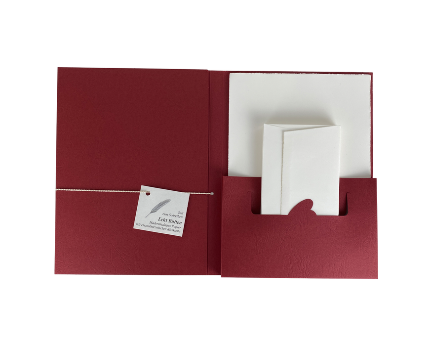 Briefmappe Bütten ,weiß
