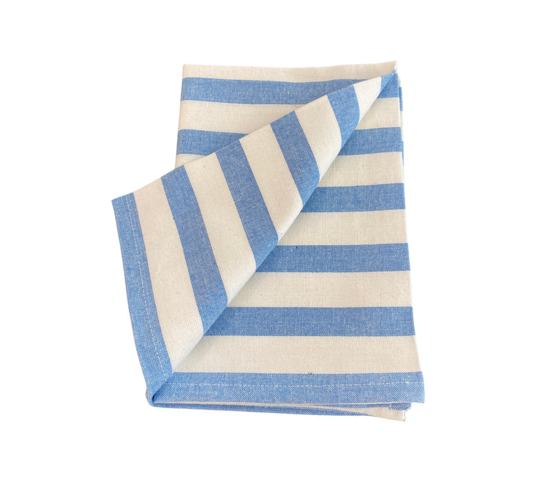 Geschirrtuch Baumwolle, blau-weiß gestreift breit