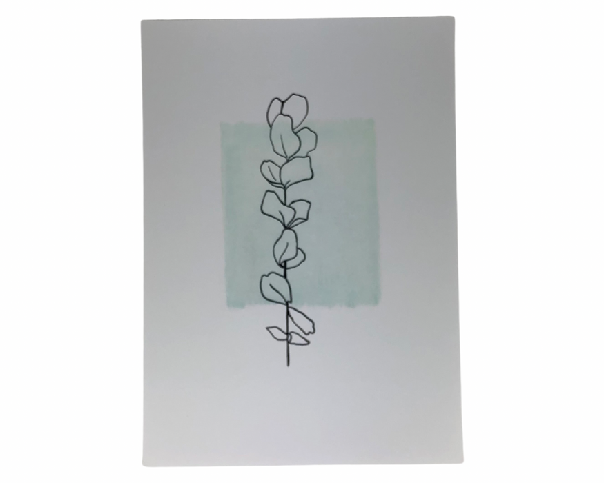 Kunstdruck Art-Line Eucalyptus No 2 Grün/Schwarz
