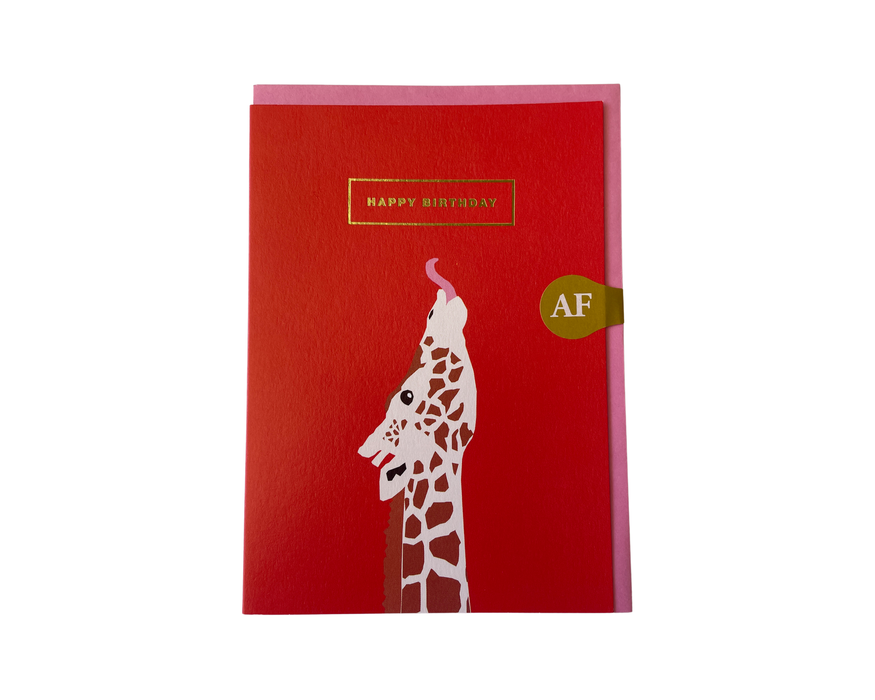 Motivkarte Giraffe „Happy Birthday“