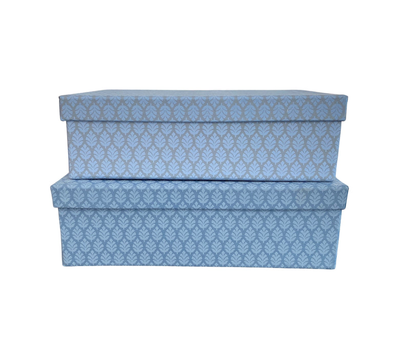 Kartonage Oblong Box L Neem Sky Blue large